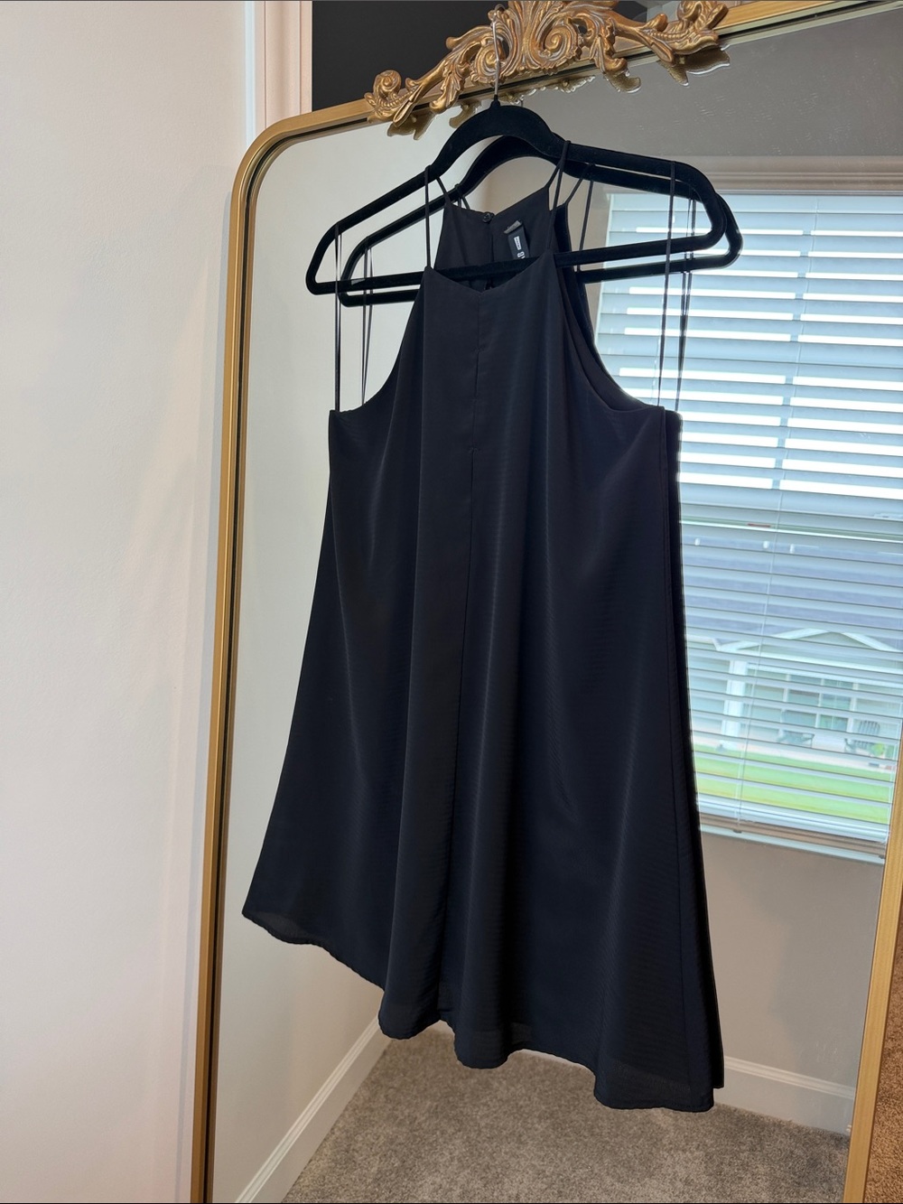 Design Lab Lord & Taylor Black Mini Halter Dress